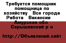 Требуется помощник, помощница по хозяйству - Все города Работа » Вакансии   . Амурская обл.,Серышевский р-н